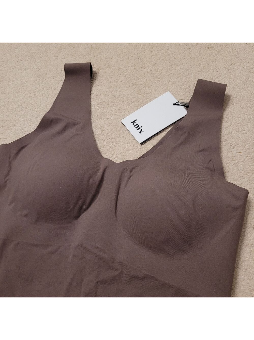 Knix NEW LuxeLift Evolution Tank size 10 Grey Truffle (brown) Shapewear - Picture 2 of 8